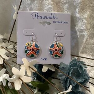 Periwinkle by Barlow Colorful Starfish Earrings